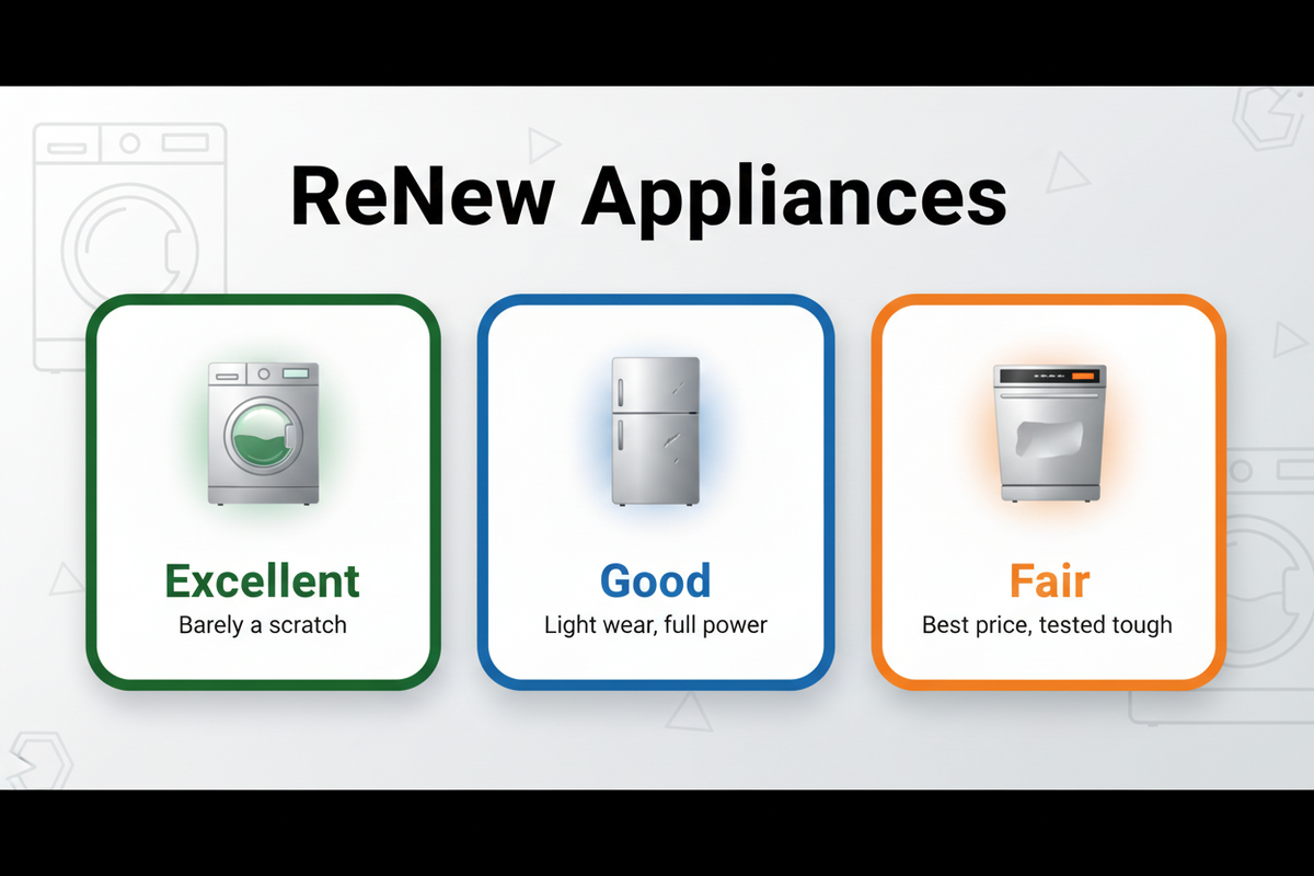 Refurbished Appliance Grades Explained: Excellent, Good, and Fair