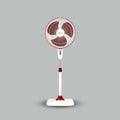 Bajaj Rapido 400mm High Speed Pedestal Fan (Wine Red)