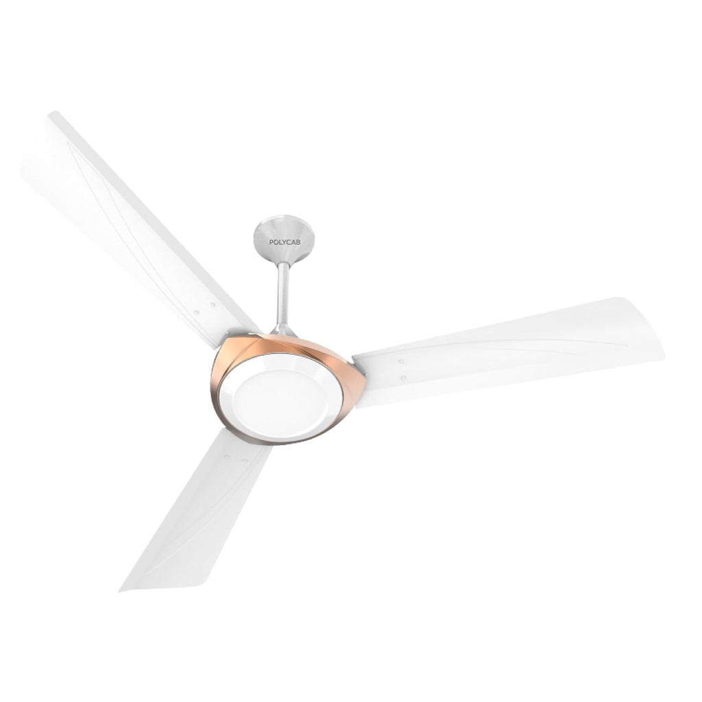 Polycab Superb Neo 1200 mm High Speed Ceiling Fan ?White Bronze Gold?