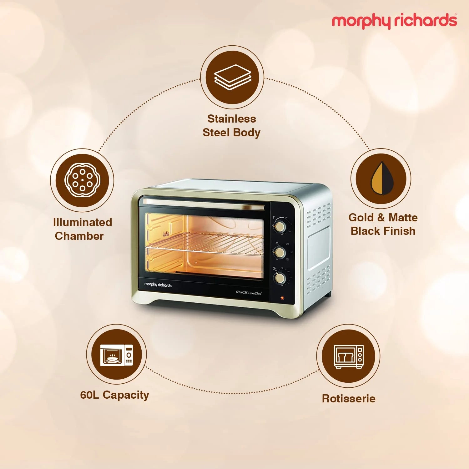 Morphy Richards Luxechef 60 Litre Oven toaster grill (OTG)