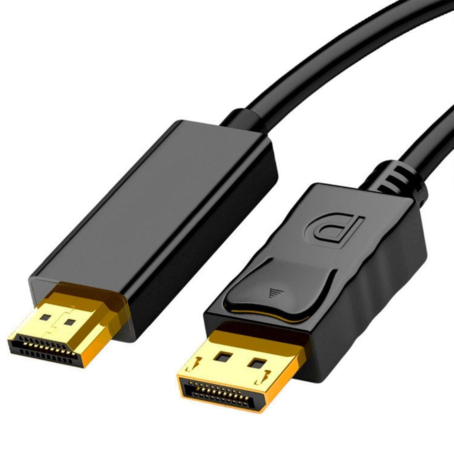 DisplayPort to HDMI Cable Audio & Video Display Cable for Projector, Laptop, TV, Monitor, MacBook 1.8 Meter (6FT) - Black
