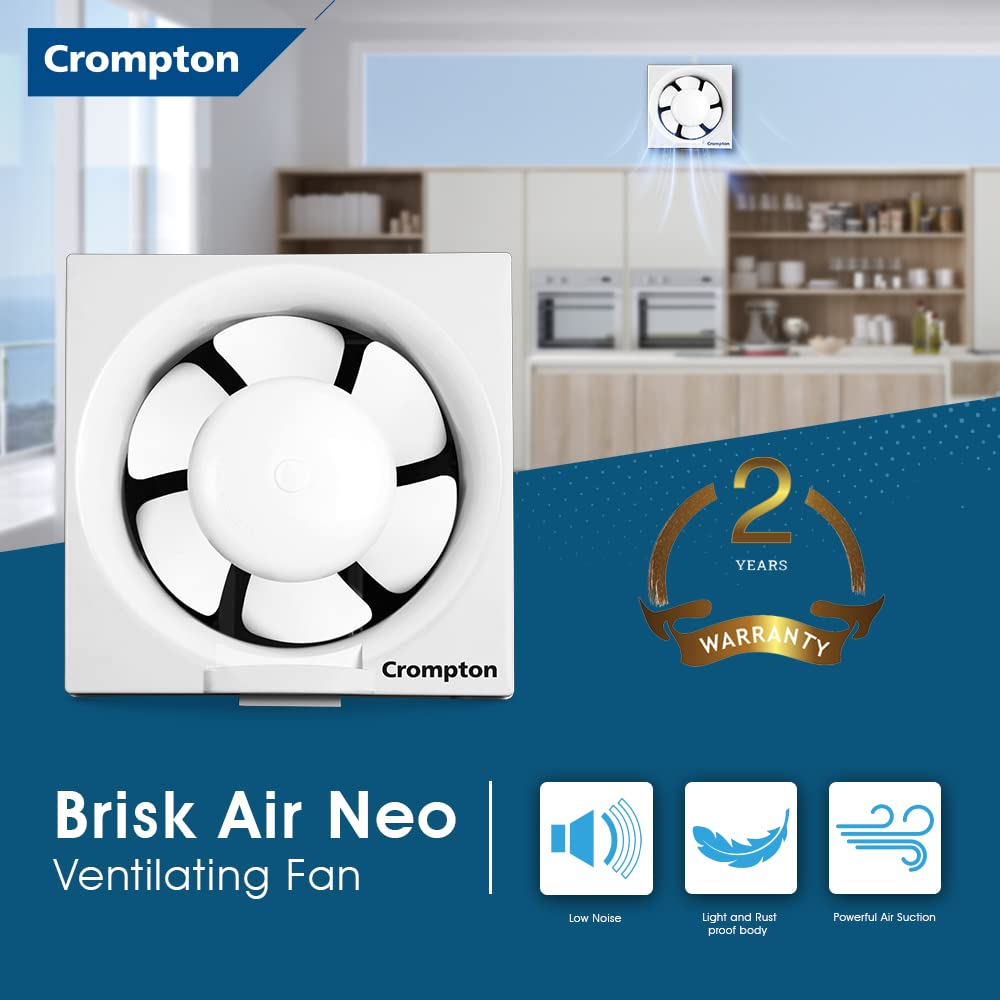 Crompton Brisk Air Neo 250 mm Exhaust Fan  (White)