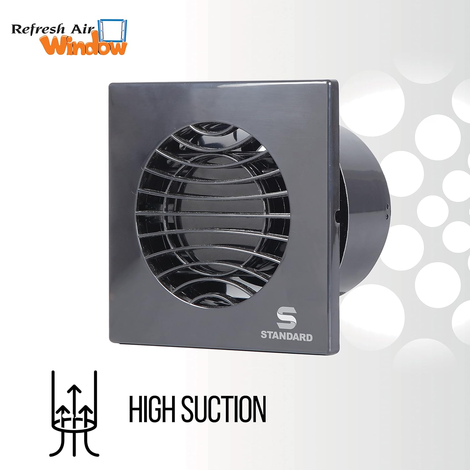 HAVELLS Standard 150mm Refresh Air Window Neo (Black)