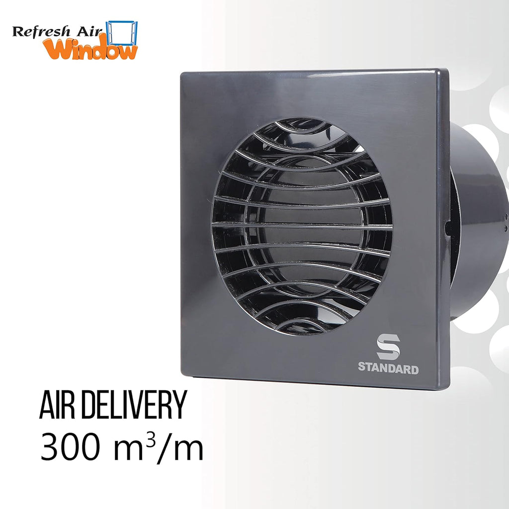 HAVELLS Standard 150mm Refresh Air Window Neo (Black)