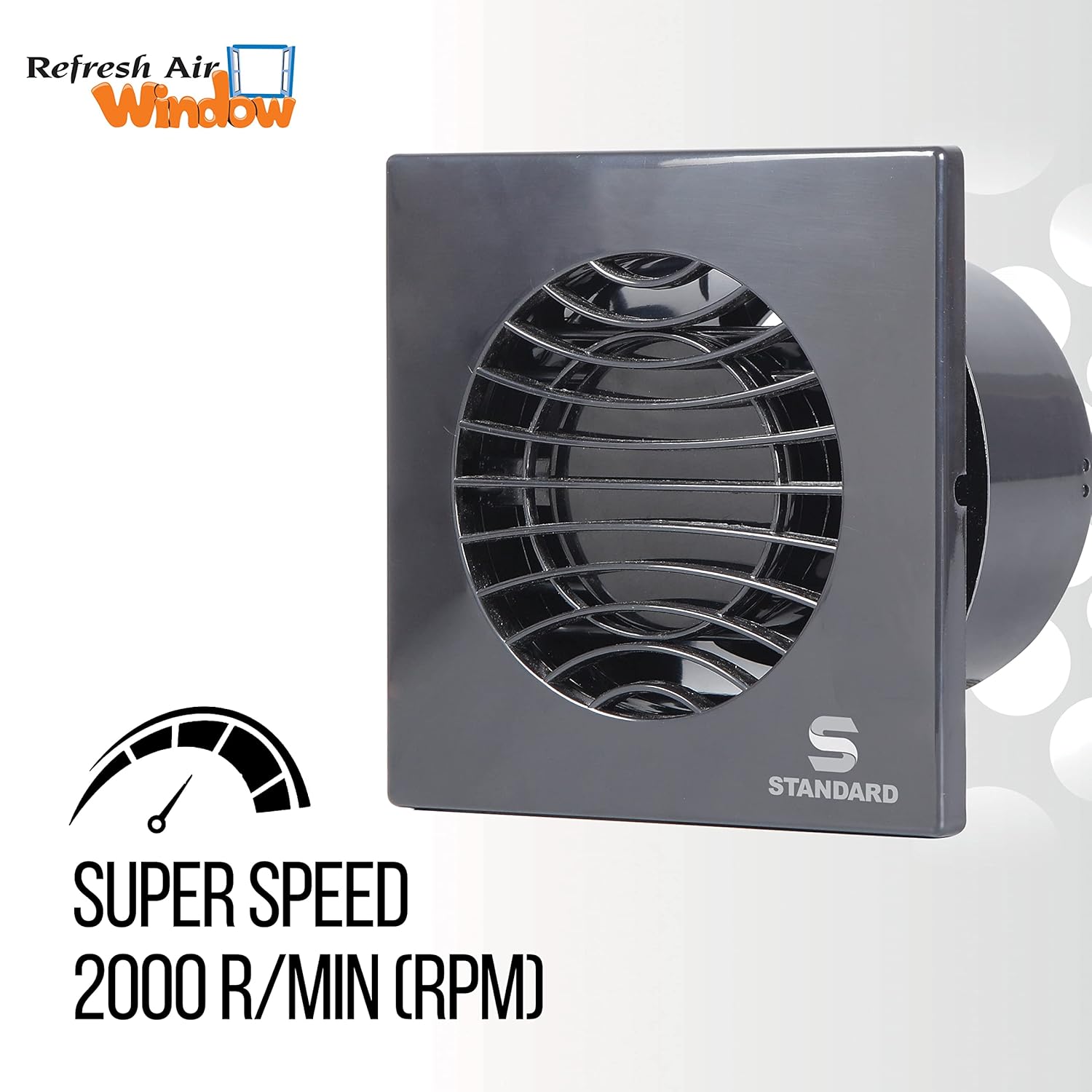 HAVELLS Standard 150mm Refresh Air Window Neo (Black)