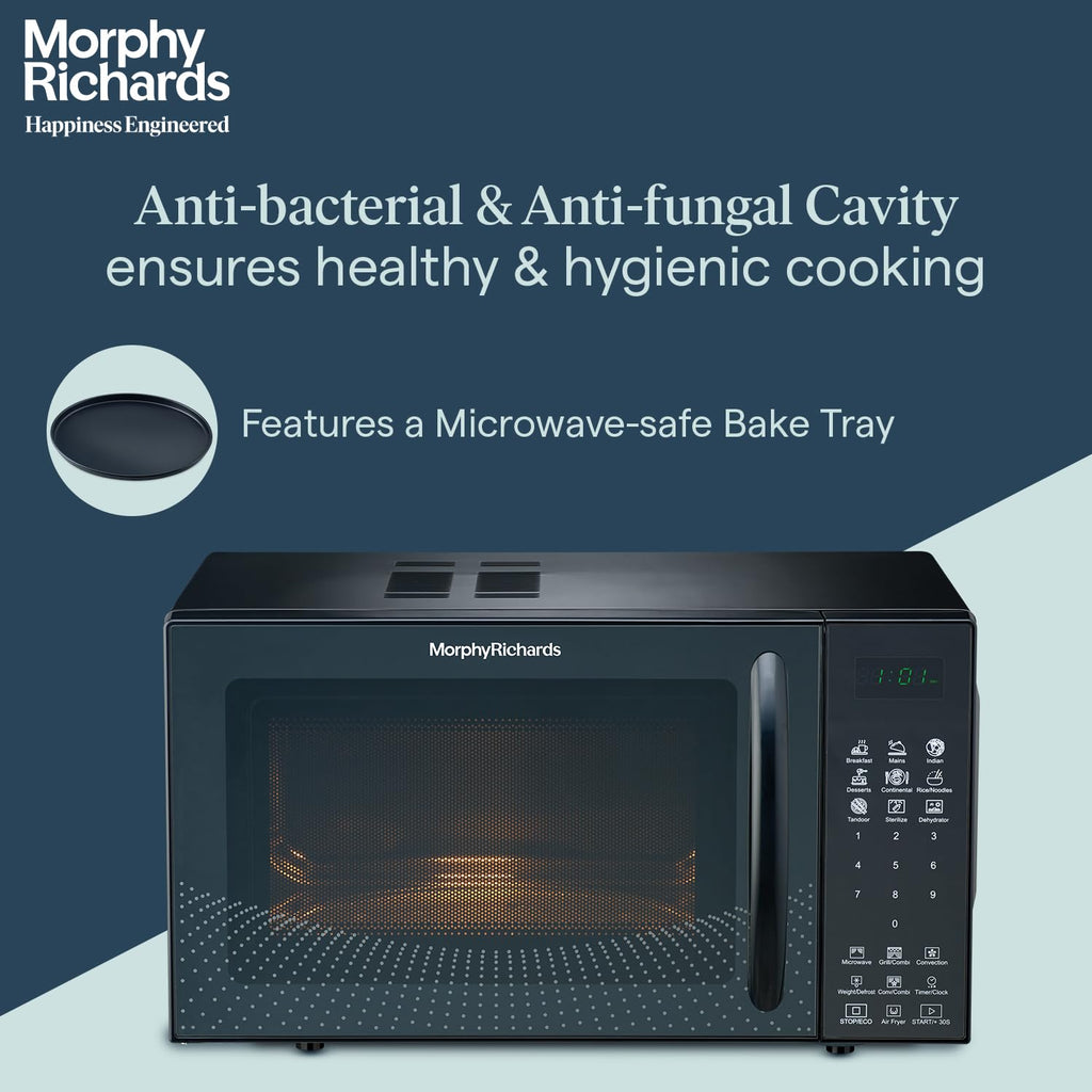 Morphy Richards Air 23CGAD Convection Microwave Oven with in-Built Air Fryer (Black)