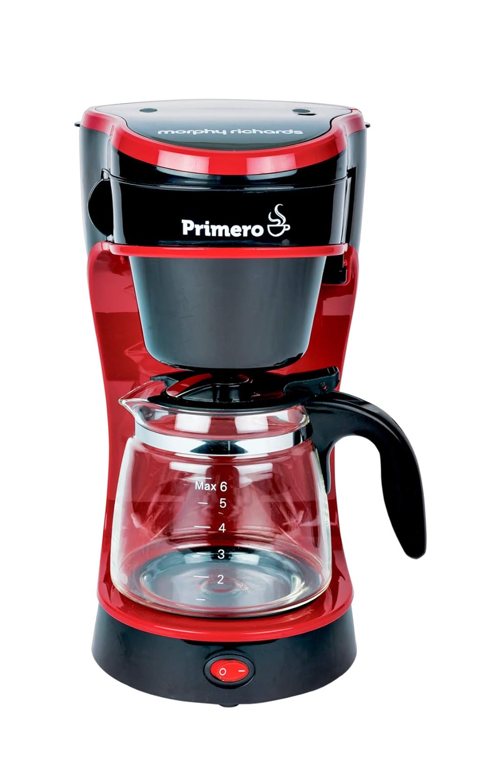 Morphy Richards Primero Drip 6-Cup Coffee Maker (Red,Black)