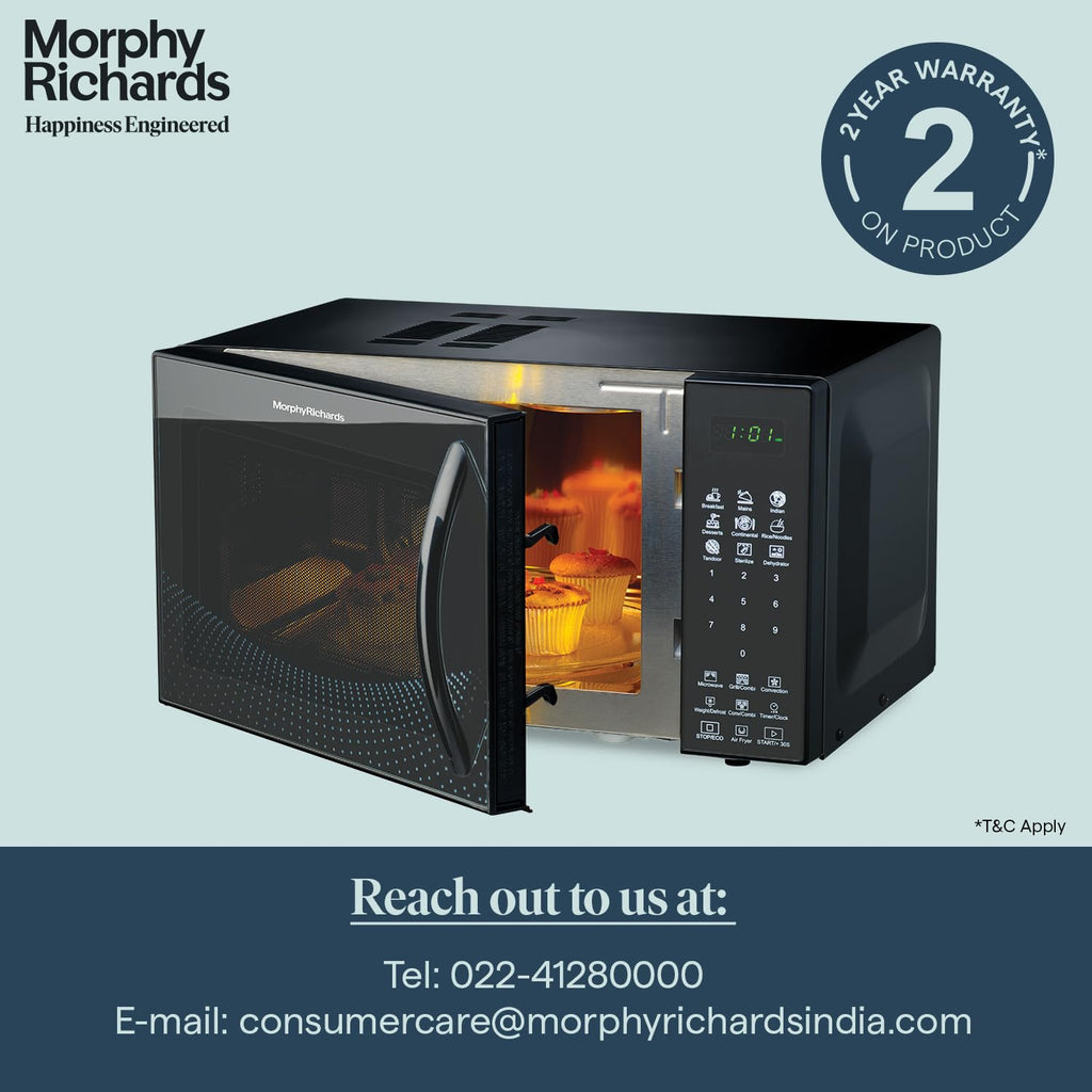 Morphy Richards Air 23CGAD Convection Microwave Oven with in-Built Air Fryer (Black)