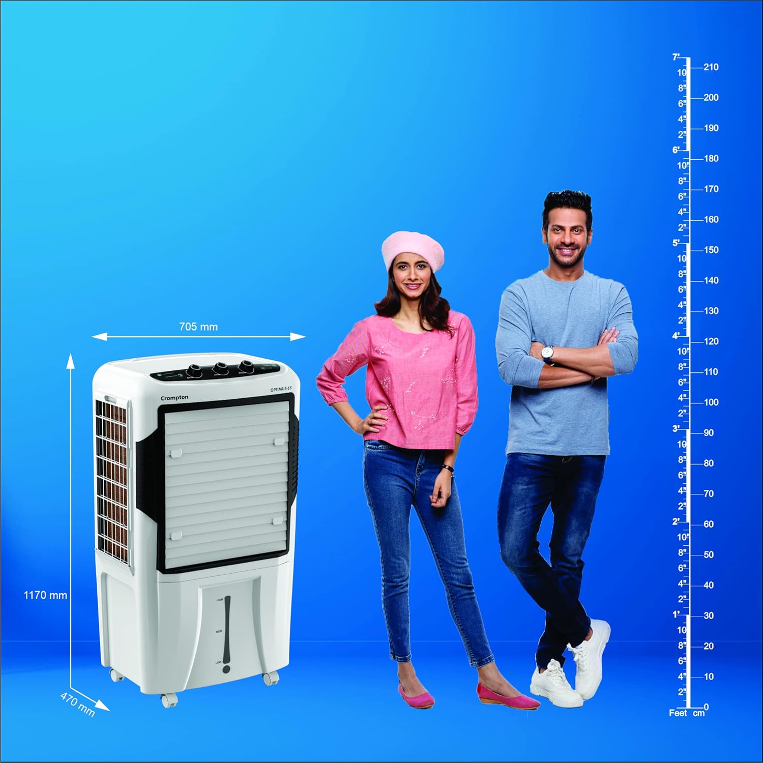 This Cooler has 705mmx1170mmx470mm dimensions .