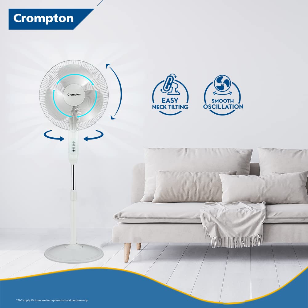 This Crompton Pedestal Fans has an easy Neck tilting with Smooth Oscillation