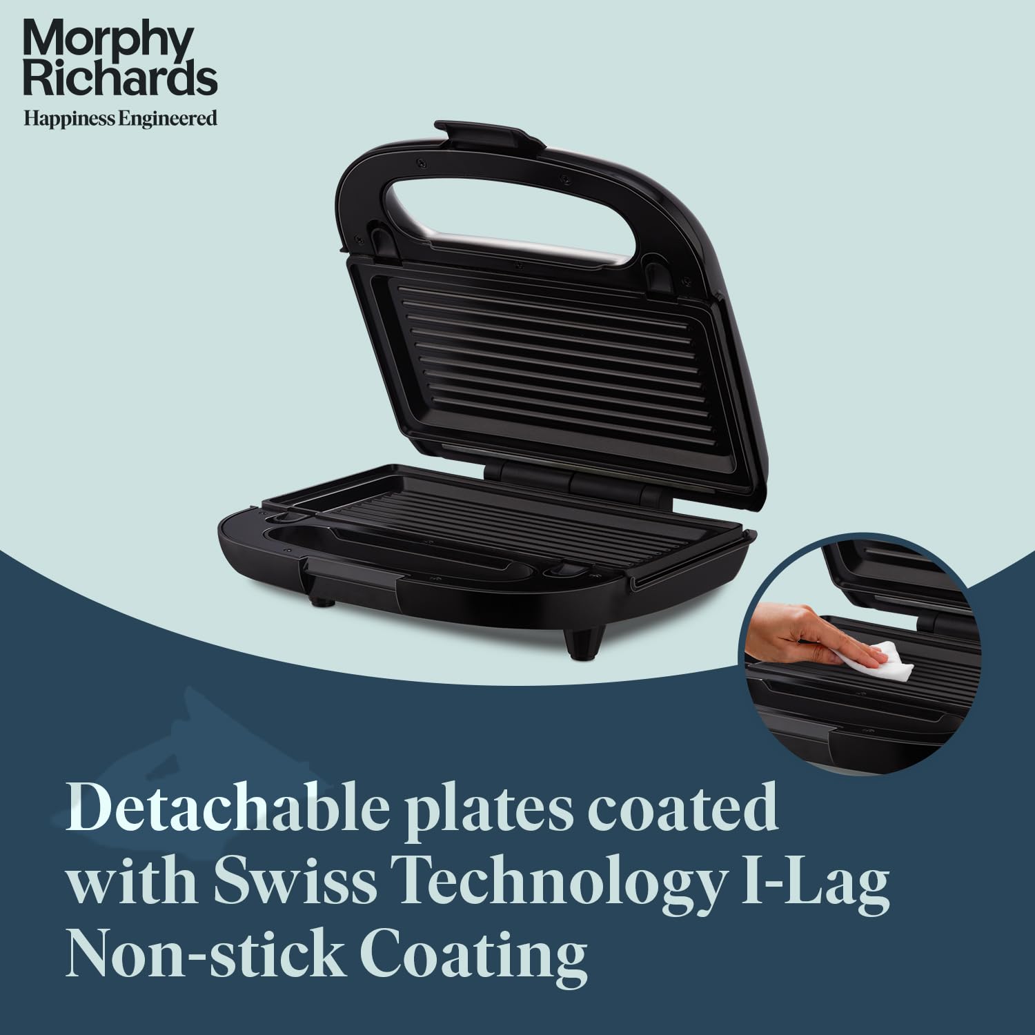 Morphy Richards 3in1 750-Watt Luxe Rose TWG (Toast Waffle Grill) Sandwich Maker