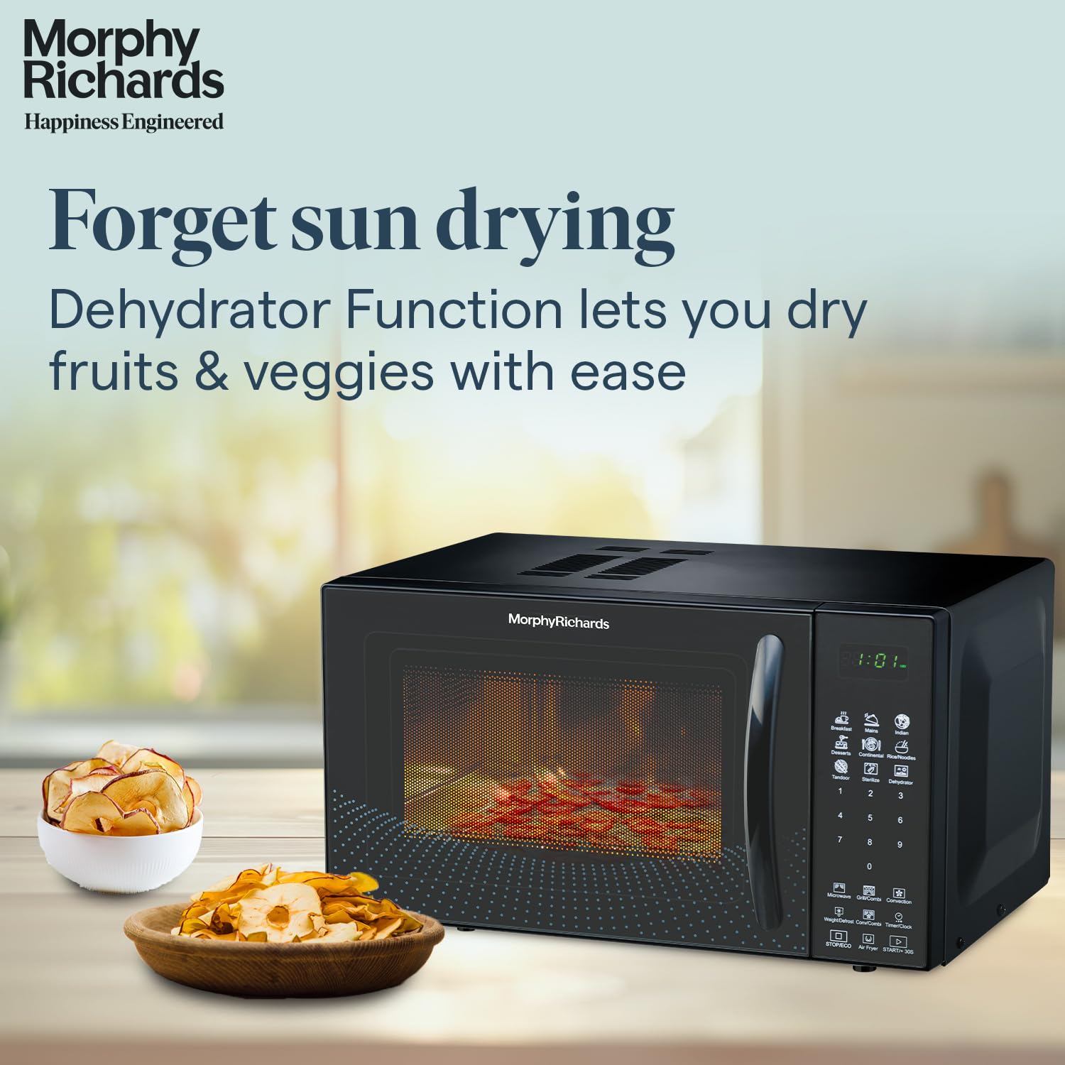 Morphy Richards Air 23CGAD Convection Microwave Oven with in-Built Air Fryer (Black)