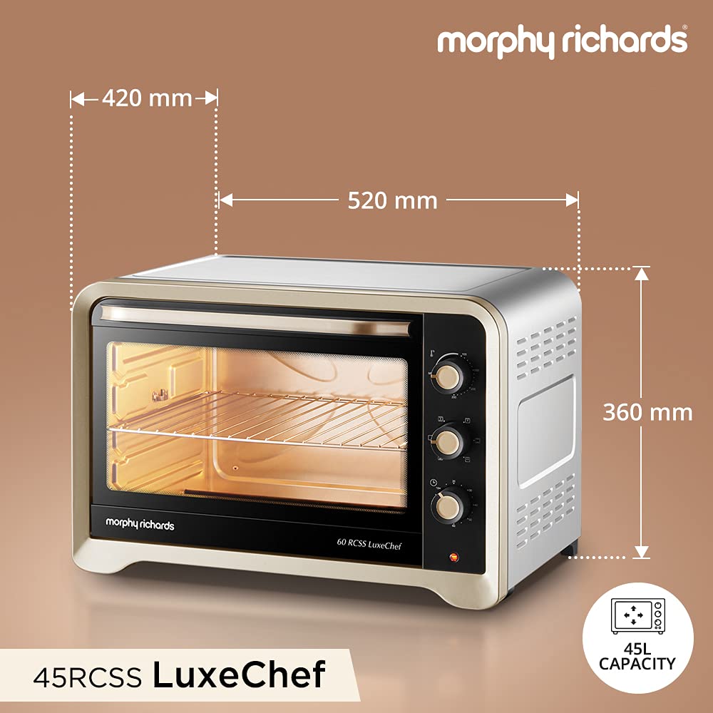 Morphy Richards 45 RCSS Luxechef Oven Toaster Griller (Gold, 45-Litre OTG)