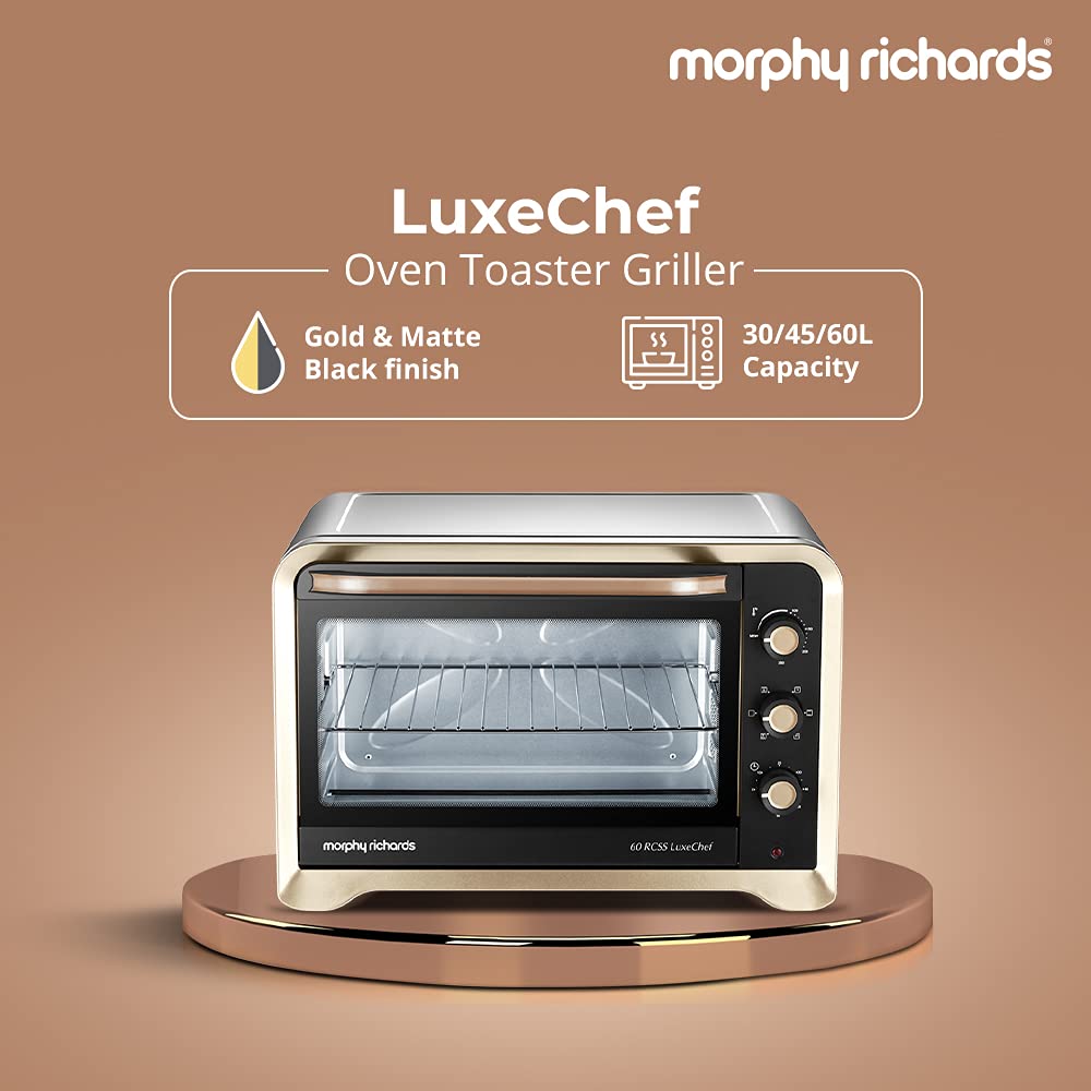Morphy Richards 45 RCSS Luxechef Oven Toaster Griller (Gold, 45-Litre OTG)