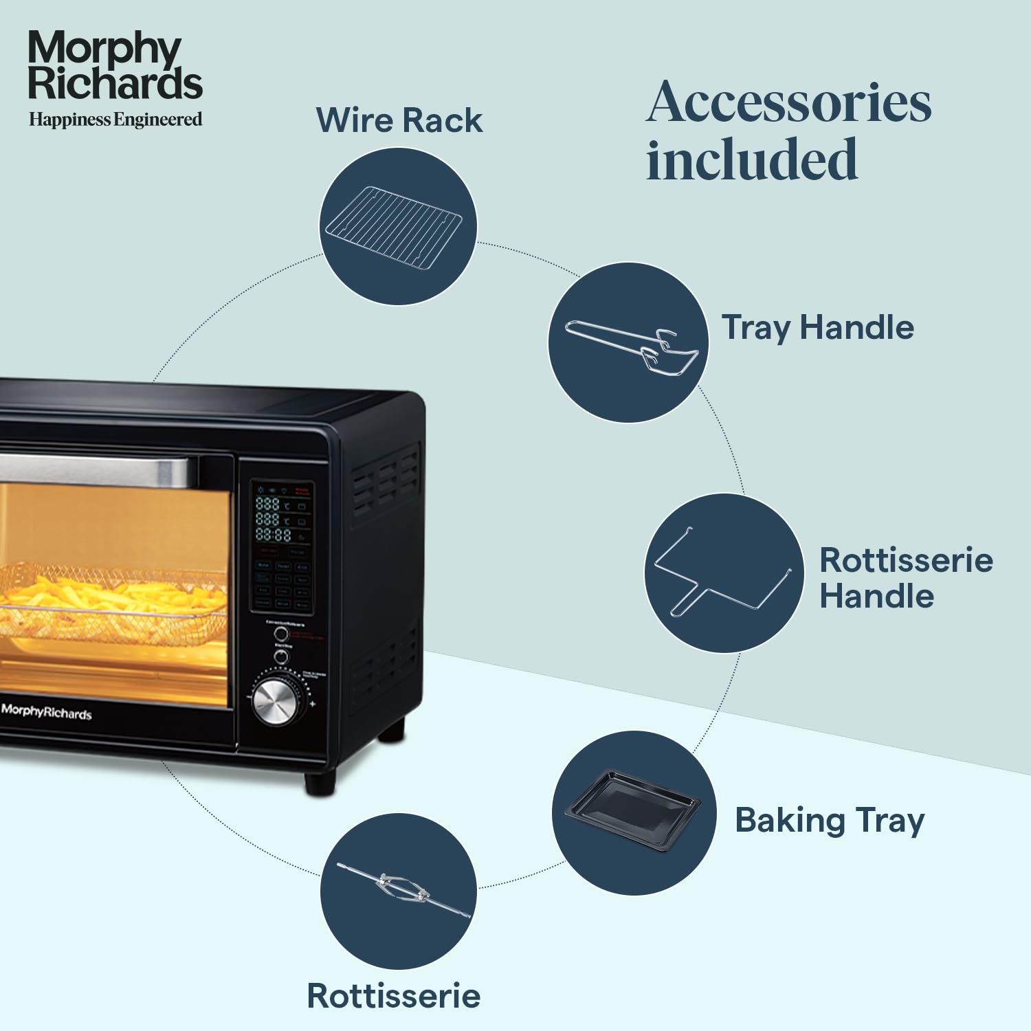 Morphy Richards 29 Litre Digital Oven Toaster Grill (OTG) with In-Built Air Fryer(Deep Blue)