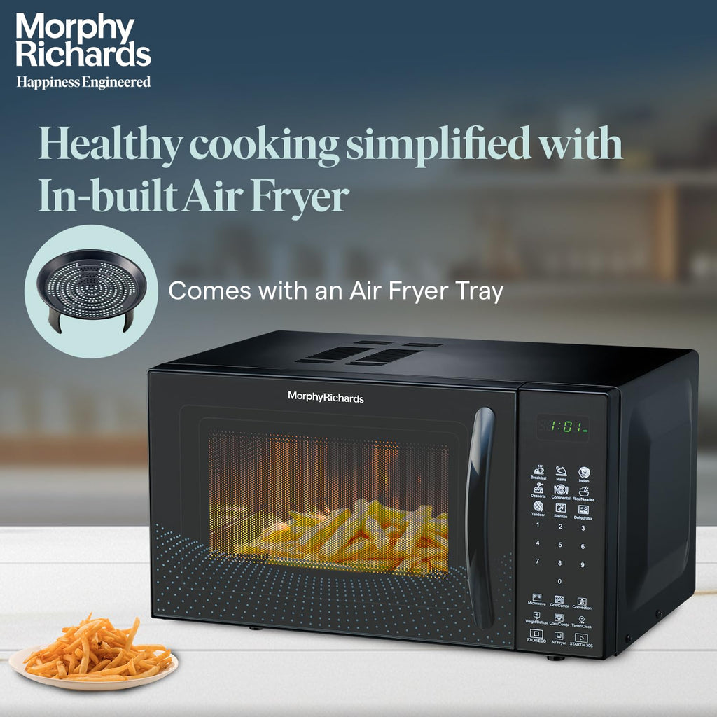 Morphy Richards Air 23CGAD Convection Microwave Oven with in-Built Air Fryer (Black)