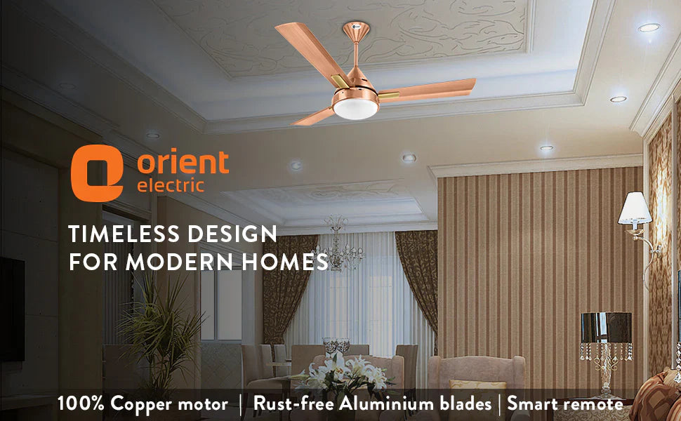Orient ceiling fans has a timeless designs for modern homes