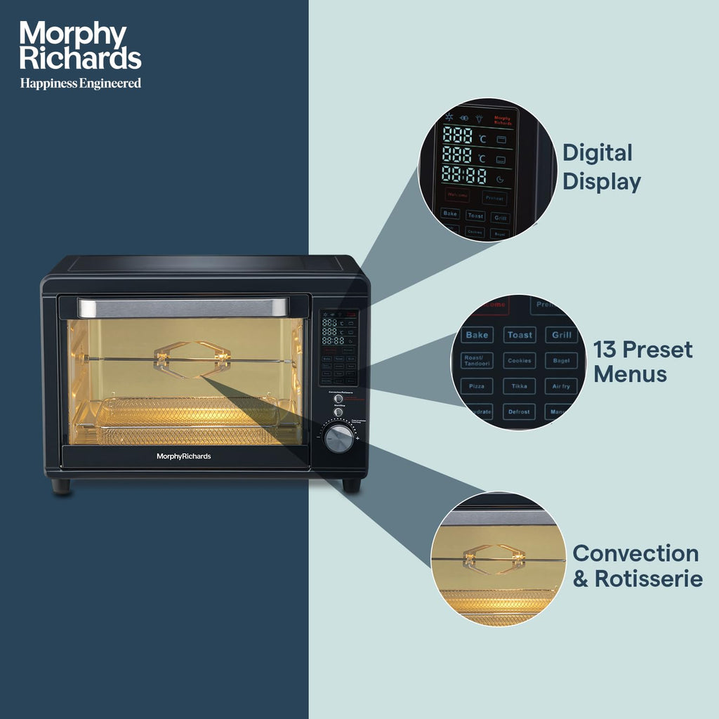Morphy Richards 29 Litre Digital Oven Toaster Grill (OTG) with In-Built Air Fryer(Deep Blue)