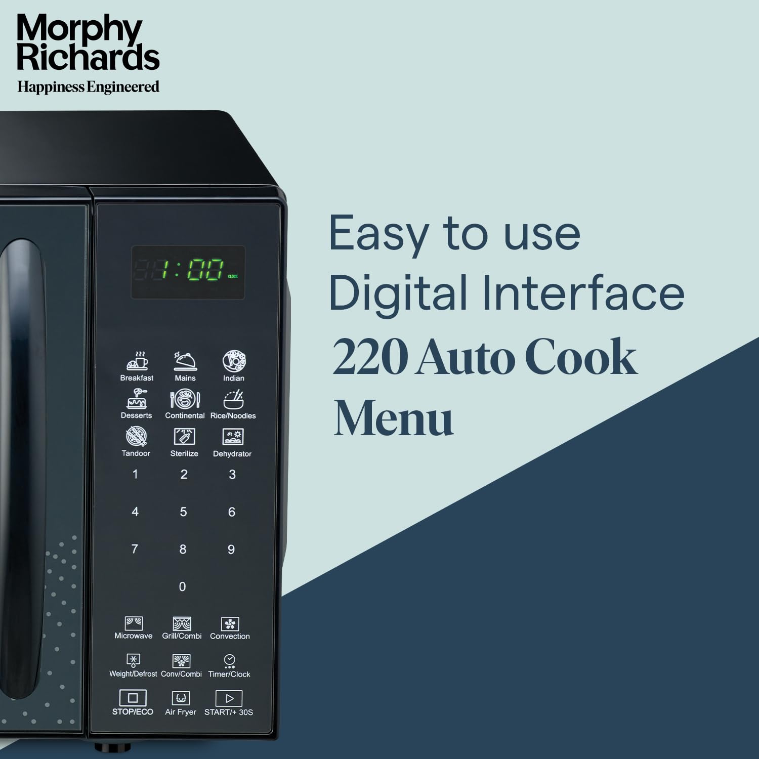 Morphy Richards Air 23CGAD Convection Microwave Oven with in-Built Air Fryer (Black)