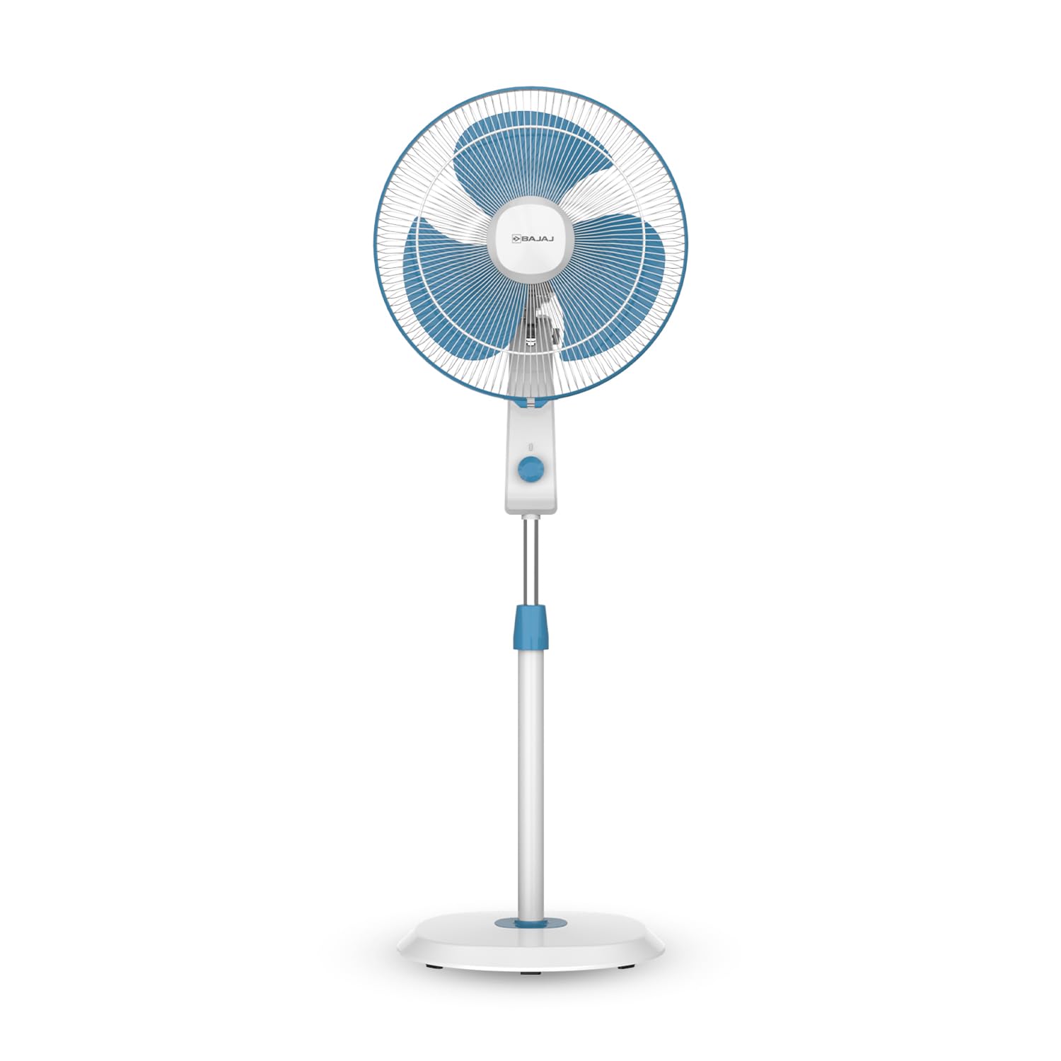 Bajaj Shield Series Robusto High Speed 400mm Pedestal Fan ?Blue & White?