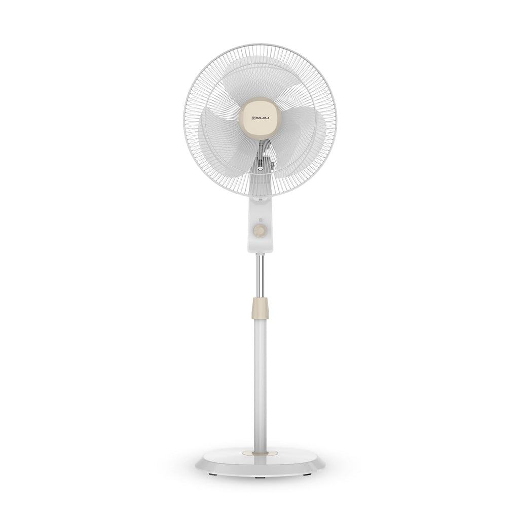 Bajaj Shield Series Robusto High Speed 400mm Pedestal Fan (Beige & White)