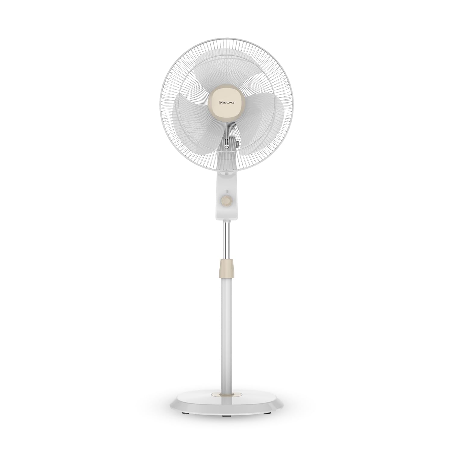 Bajaj Shield Series Robusto High Speed 400mm Pedestal Fan (Beige & White)