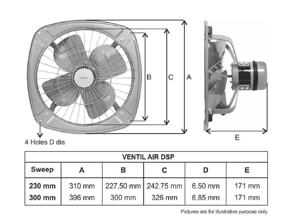Havells Ventil Air DSP 230mm Exhaust Fan | Strong Air Suction, Rust Proof Body |Choco Brown