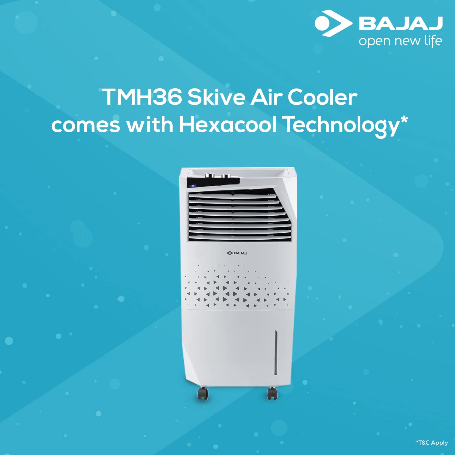 Bajaj Shield Series Skive Nios 36L Tower Air Cooler (White)