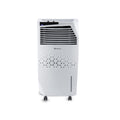A white Bajaj Shield Series Skive Nios 36L Tower Air Cooler with 4-way swing deflection louvers.