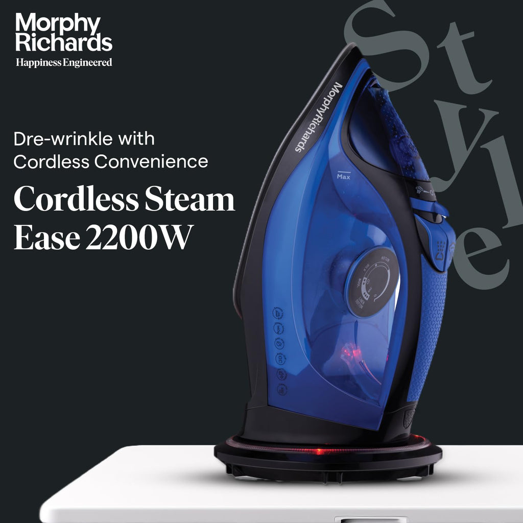 Morphy Richards Ease 2200W Cordless Steam Iron (Blue)
