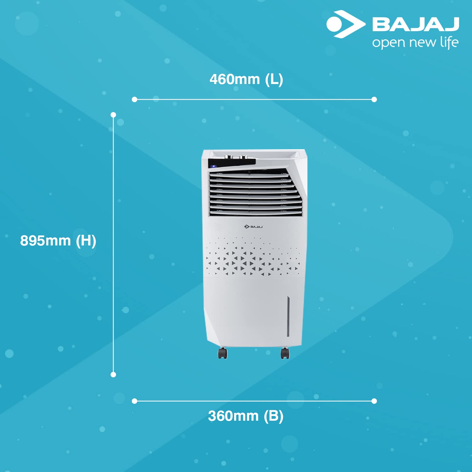 Bajaj Shield Series Skive Nios 36L Tower Air Cooler (White)