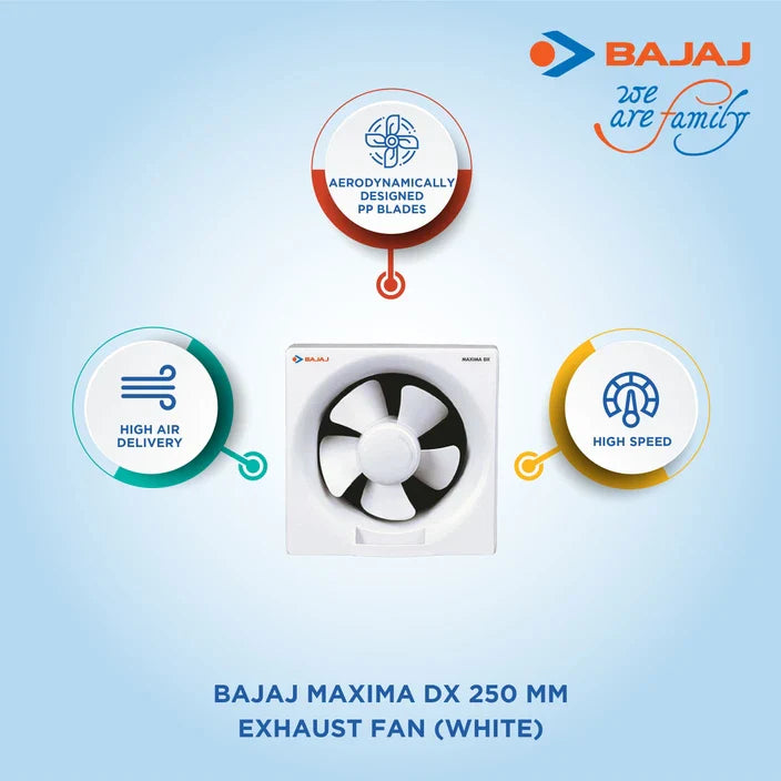 Bajaj Maxima Neo 250mm Exhaust Fan (White)