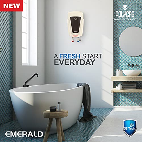 Polycab Emerald 3Ltr Electric Instant Water Heater (Ivory Grey Brown)