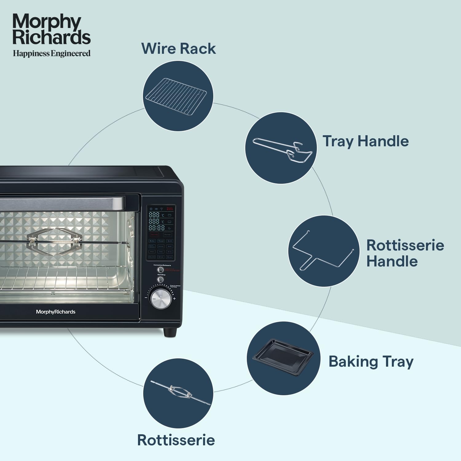 Morphy Richards 40RCAD Digital 40 Litre OTG Oven Toaster Griller (Deep Blue)