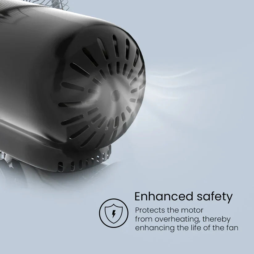 These cromtpon torpedo wall fan with enhanced safety which protects the motor from overheating therby enhancing the life of the fan .