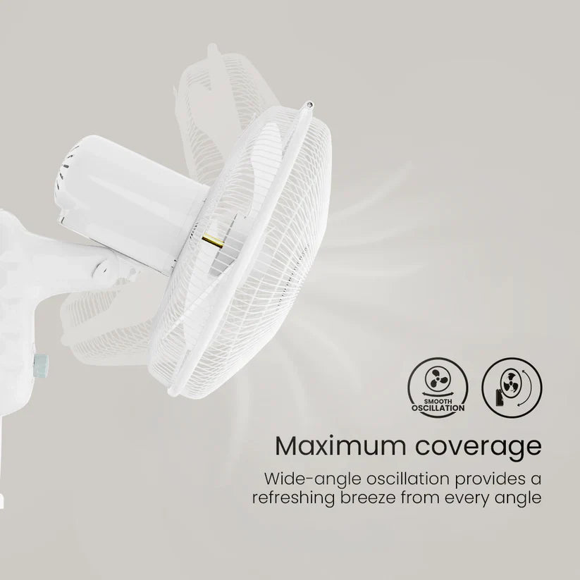 Maximim coverage with wide angles oscillation which provisde a refreshing breeze from every angle