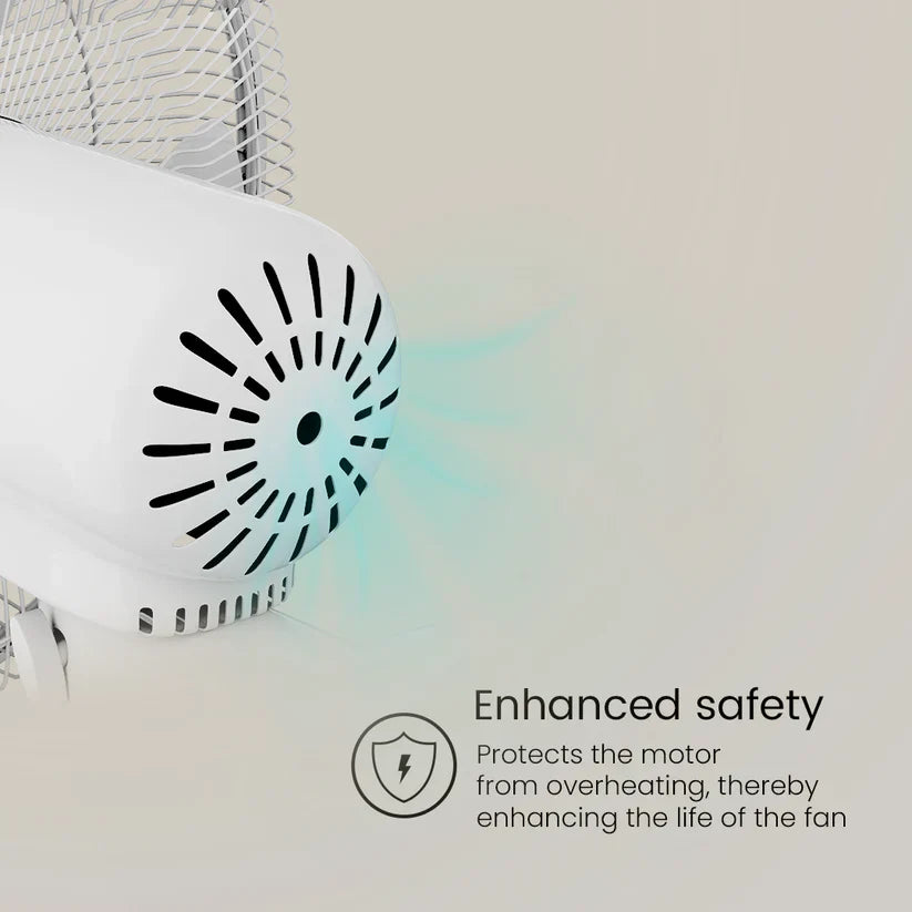 Enhanced safety which protects the motor from overheating
